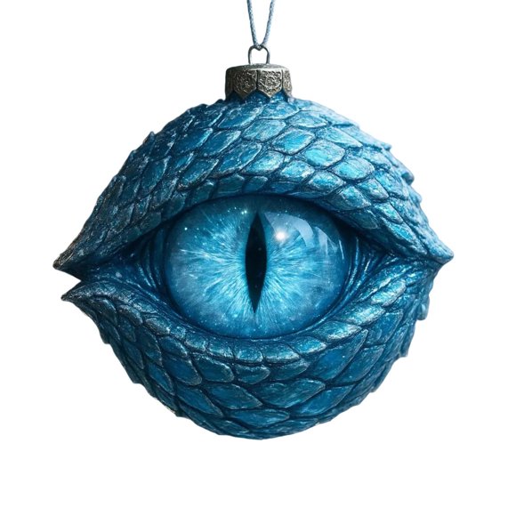 Colgante plano de acrlico con forma de ojo navideño