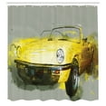thumbnail image 3 of Ambesonne Car Shower Curtain, Vintage Retro Style Cuban, 69"Wx70"L, Sage Green Yellow, 3 of 5