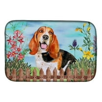Basset Hound Spring Dish Drying Mat