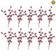 thumbnail image 2 of Ramas Bayas Acebo Tallos Artificiales 10 para Navidad () Rojo, 2 of 8