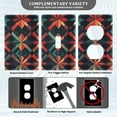 thumbnail image 3 of Yayeee Toggle Light Switch Wall Plate 1-Gang 4.5"x2.7" Home Decorative Outlet Cover, Red Abstract, 3 of 7