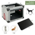 thumbnail image 2 of Gymax 26 in Portable Folding Dog Crate w/ Mesh Mat & Locking Zippers for Cat Carrier Use, 2 of 10