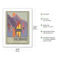 thumbnail image 2 of Norway - Norwegian Fjords - Orient Line Cruises - Vintage Ocean Liner Travel Poster by M.V. Jones c.1923 - Fine Art Matte Paper Print (Unframed) 24x32in, 2 of 4