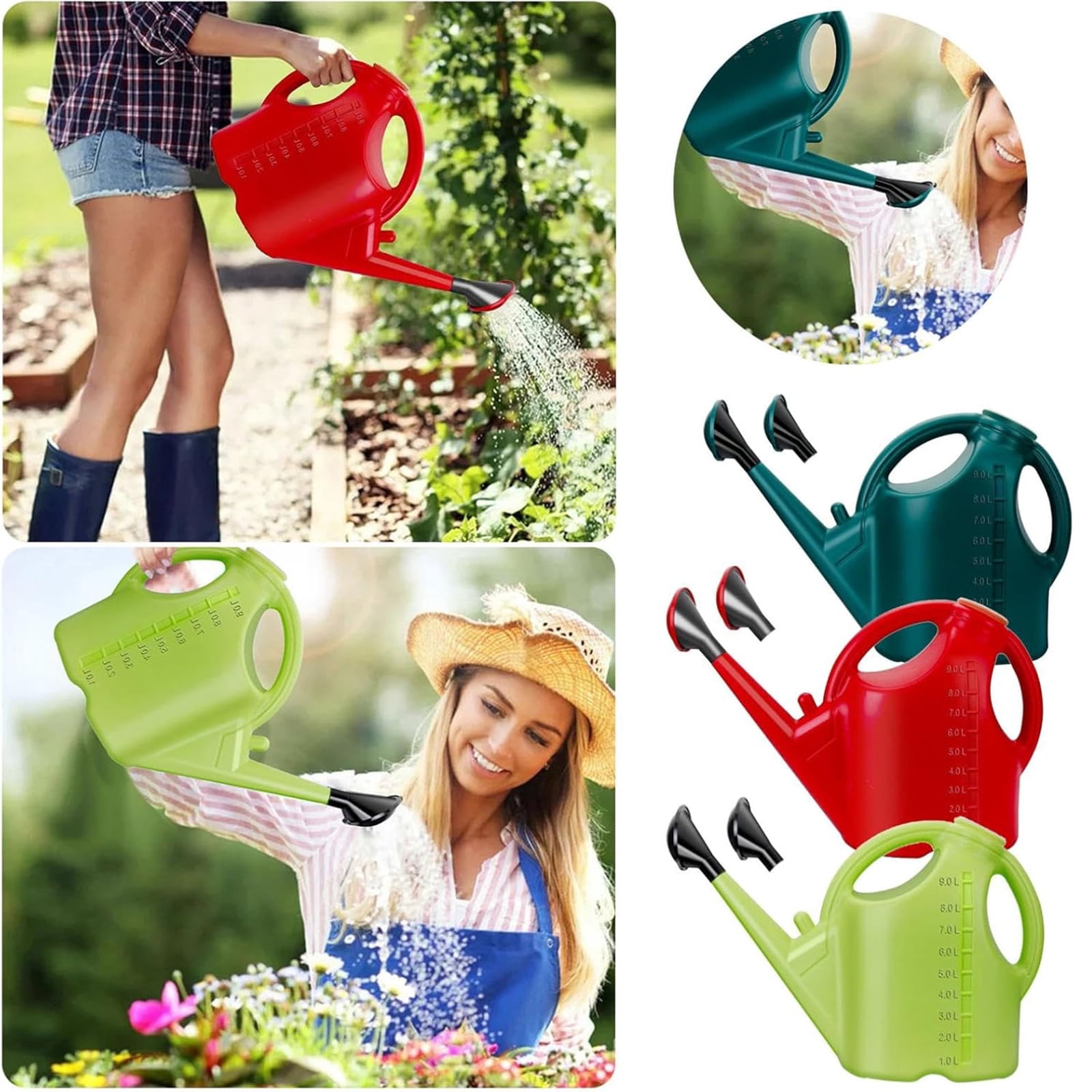 Precisions Sprays 9L Watering Can with Ergonomic Grip Plastic Construction for Delicate Flowers and General Gardening