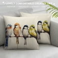 thumbnail image 3 of GOSMITH  Outdoor Birds Pillows Decorative Throw Pillows Single Large Watercolor Hand-Painted Oil Painting Birds Pillow Cases,Spring Summer Decorations Square Cushion Covers for Couch Sofa, 3 of 5