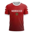 thumbnail image 6 of WAYUTE Men's Morocco Soccer T-Shirt DIY Name Number Short Sleeve Crew Neck Tee with Stylish Pattern Patriotic Color Sporty Casual Top Dailiy Wear, 6 of 7