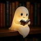 thumbnail image 2 of 6inch Cute Ghost Reading Book Lamp, Halloween Ghost Night Light, Ghost Reading Night Lights, 3D LED Night Light Halloween, Light Up Halloween Decor, f, 2 of 4