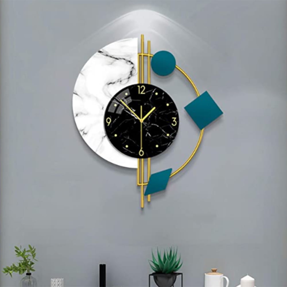 22 in Modern Wall Watch Clock Quartz Silent Hanging Clock Nordic Style Home Decor, Wall Clock For Living Room, Bedroom, Study, Outdoor, Dining Room, Porch, Balcony