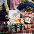 thumbnail image 5 of FORMRS Insulated Cooler Bag 24 Cans Capacity Soft Leakproof Lunch Box with Side Pockets, Christmas Gingerbread, 5 of 7