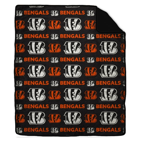 Pegasus Cincinnati Bengals Tonal Wordmark 60" x 70" Faux Fur Blanket