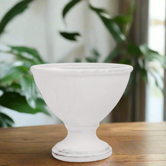 Solura White Terracotta Urn Planter