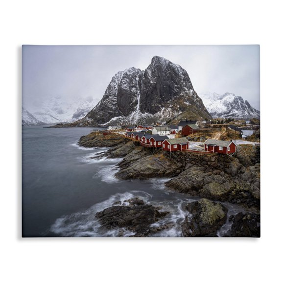 Stupell Industries Rustic Lodge Cliffside Nautical Town Canvas Art, 30 x 24, by Danny Head