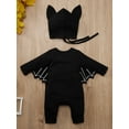 thumbnail image 2 of Uccdo My First Halloween Outfits Newborn Baby Boy Girl Bat Skeleton Print Bodysuit Infants Hoodie Romper Jumpsuit, 2 of 8