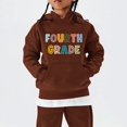 thumbnail image 4 of EnJoCho Kids Back-to-School Sweatshirts First Day of Fourth Grade Pullover Tops Boys Girls Cute Oversized Graphic Sweatshirt Girls School Unifor𝗆 Sweatshirt, 4 of 4