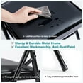 thumbnail image 7 of CONCETTA 10-Pack Sturdy Metal Folding Chairs, Modern, Waterproof, Black (Set of 10), 7 of 7