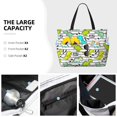 thumbnail image 3 of Fuzoiu Funny Dinosaurs on Stripes Print Waterproof Beach Tote Bag for Women Girls with Zipper,Sandproof Pool Swim Bag,Large Capacity Beach Travel Bag for Pool Swim Travel Everyday, 3 of 7