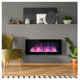 thumbnail image 2 of Electric Fireplace Wall Mounted 41.3", 1500W Flame Effect Fireplace, 7 Color Lights, Black, Modern Home Heating, 2 of 9
