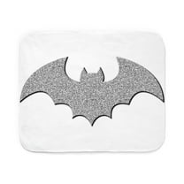 CafePress - Silver Glittery Bat - Sherpa Fleece Throw Blanket 60" x 50"