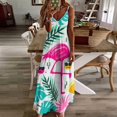 thumbnail image 3 of Flamingo Pattern Sleeveless Dress for Women Clothing Female Women's Summer Skirt, 3 of 7
