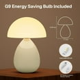thumbnail image 4 of Mushroom Lamp Table Lamp for Bedroom Desk Bedside Small Lamps with Mushroom Light Cute Mid Century Modern Decor Unique Aesthetic Home Living Room Night Stand Accent Lighting, 4 of 6