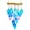 20in-Blue Leaves, variant on Glass Wind Chimes for Outside,  Windchimes Outdoors with Stained Glass Leaves for  Window Garden Yard Patio Decor, 20"