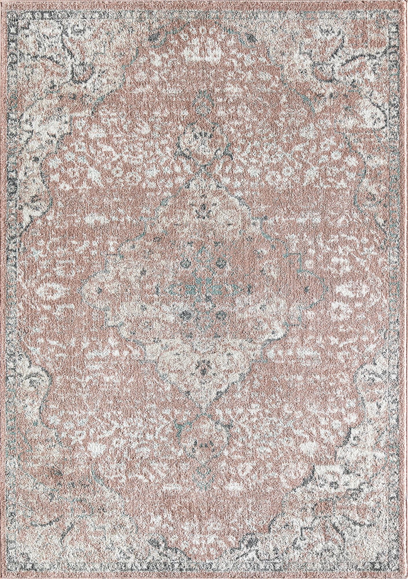 Harper HY50B Amaranth Transitional Vintage Pink Area Rug, Oval