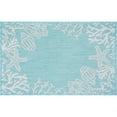 thumbnail image 3 of 2x3 Water Resistant, Small Indoor Outdoor Rugs for Patios, Front Door Entry, Entryway, Deck, Porch, Balcony | Outside Area Rug for Patio | Aqua, Coastal | Size: 2' x 3', 3 of 8