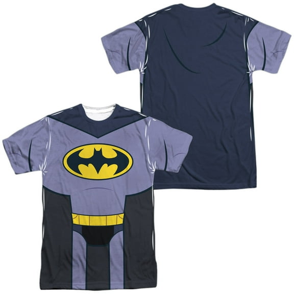 Teen Titans Go to The Movies Batman Uniform Unisex Adult Sublimated Costume T Shirt (Front/Back), 3X-Large