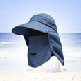 thumbnail image 6 of Face Scarf Cover with Removable Neck Flap Cover Windproof Strap Sun Protective Sun Protection Face for Gardening Beach Dark Blue, 6 of 8