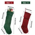 thumbnail image 5 of 18/15in Inches Christmas Stockings Bulk, Large Size Cable Knitted Fireplace Hanging Stockings for Family Holiday Xmas Party Decorations, Burgundy&Ivory White&Green&Grey, 5 of 7