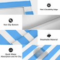 thumbnail image 6 of Blue Striped Outdoor Rug for Patio/Deck/Porch, Non-Slip Large Area Rug 5 x 8 Ft, Modern Simple Monochrome Geometric White Indoor Outdoor Rugs Washable Area Rugs, Reversible Camping Rug Carpet Runner, 6 of 8