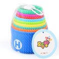 thumbnail image 4 of Ensemble de Construction Éducatif Arc-en-Ciel Empilable et Emboîtable pour Bébé. 9 Pcs. avec Personnages et Chiffres ABC. pour Jouet Amusant Intérieur, Extérieur, Baignoire et Plage. Multi Couleurs, 4 of 4