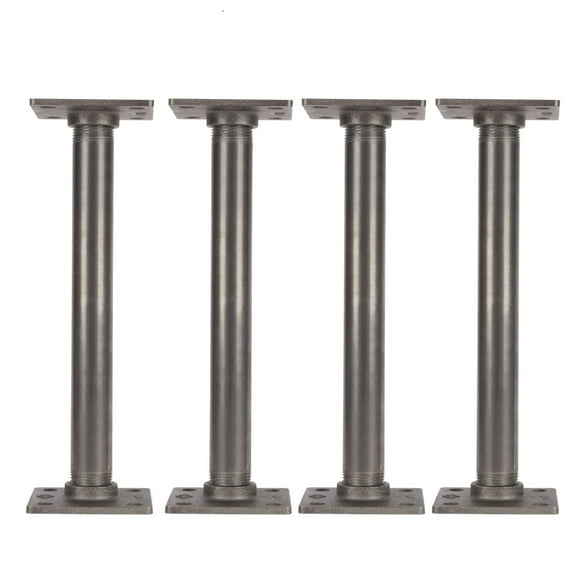 1 In  X 12 In  Square Flange Pipe Table Legs - 4 Pack