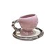 thumbnail image 4 of Taza de cerámica para café, té, con asa y posavasos, para zumo, té, café con leche y leche. Taza Violeta, 4 of 9