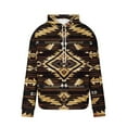 thumbnail image 5 of Feancey Mens Hooded Pullover Ethnic Style Graphic Hoodies for Men Western Aztec Cowboy Sweatshirt Tops with Hood Vintage Pocket Hoodie Holiday Sales,Brown,L, 5 of 5