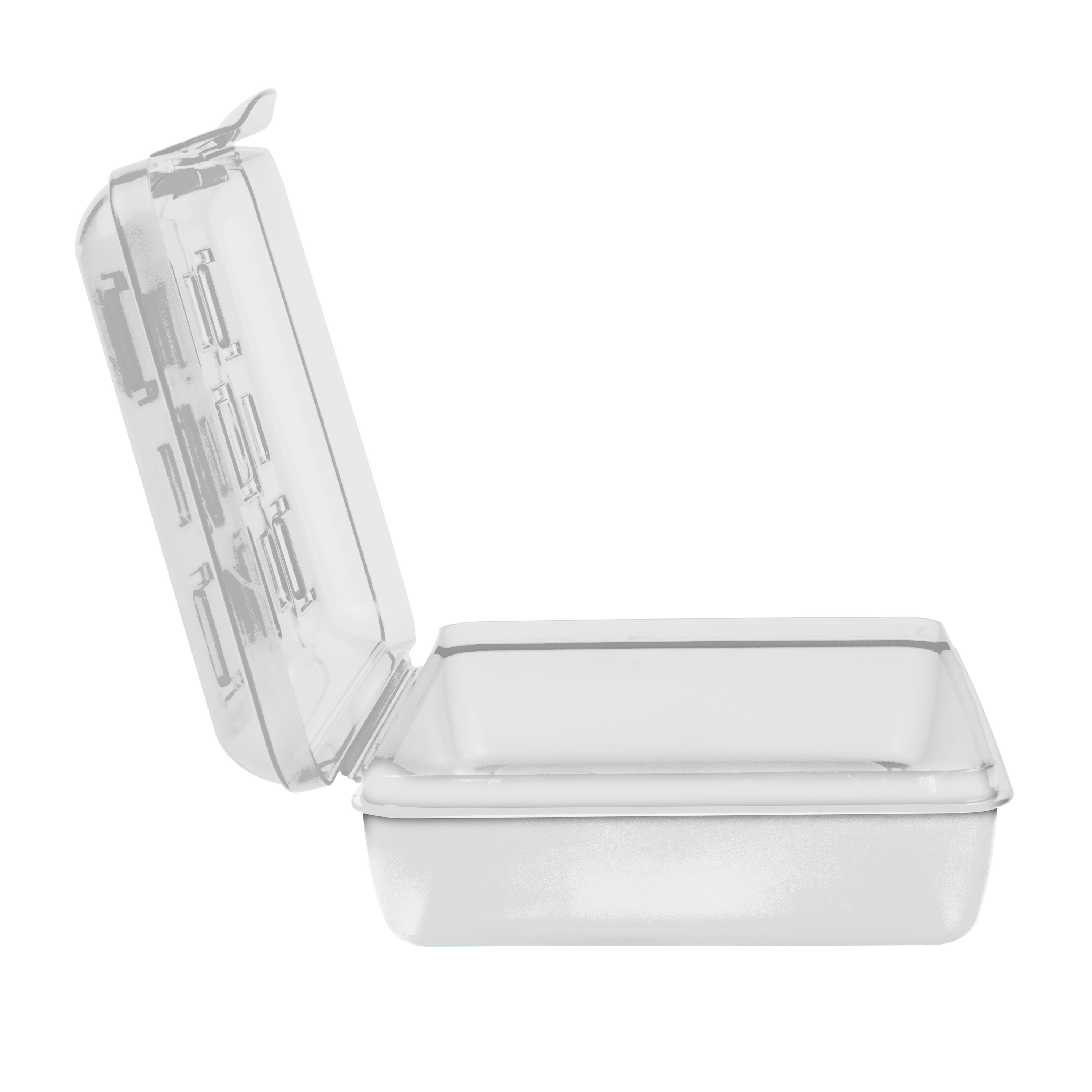 Caja de Lápices Pequeña Sterilite, Estuche de Plástico con Tapa con Bisagra y Cierre de Presión, Almacenamiento Portátil para Útiles Escolares, Transparente 6