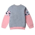 thumbnail image 3 of Toddler Girls 2 Piece Cute Outfits Set Pink Leopard Color Block Crewneck Sweatshirt with Jogger Pants Kids Clothing Set 2-3 T, 3 of 7