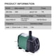 thumbnail image 3 of Bomba sumergible para fuente de agua de estanque de circulación de acuario 600L/H 7W (EE. UU.) JShteea Libre de BPA, 3 of 9