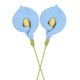 thumbnail image 1 of Paquete de 2 Flores de Ganchillo, Lirio de Agua Artificial Tejido a Mano, Flores Tejidas a Mano [Azul], 1 of 1