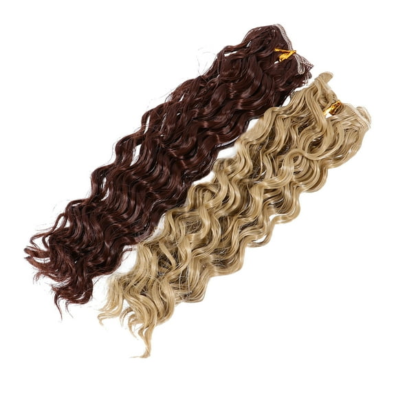 Pretyzoom 2Pcs Cute Wigs Assorted Color Synthetic Materials for Handcraft Enthusiasts Craft Supply