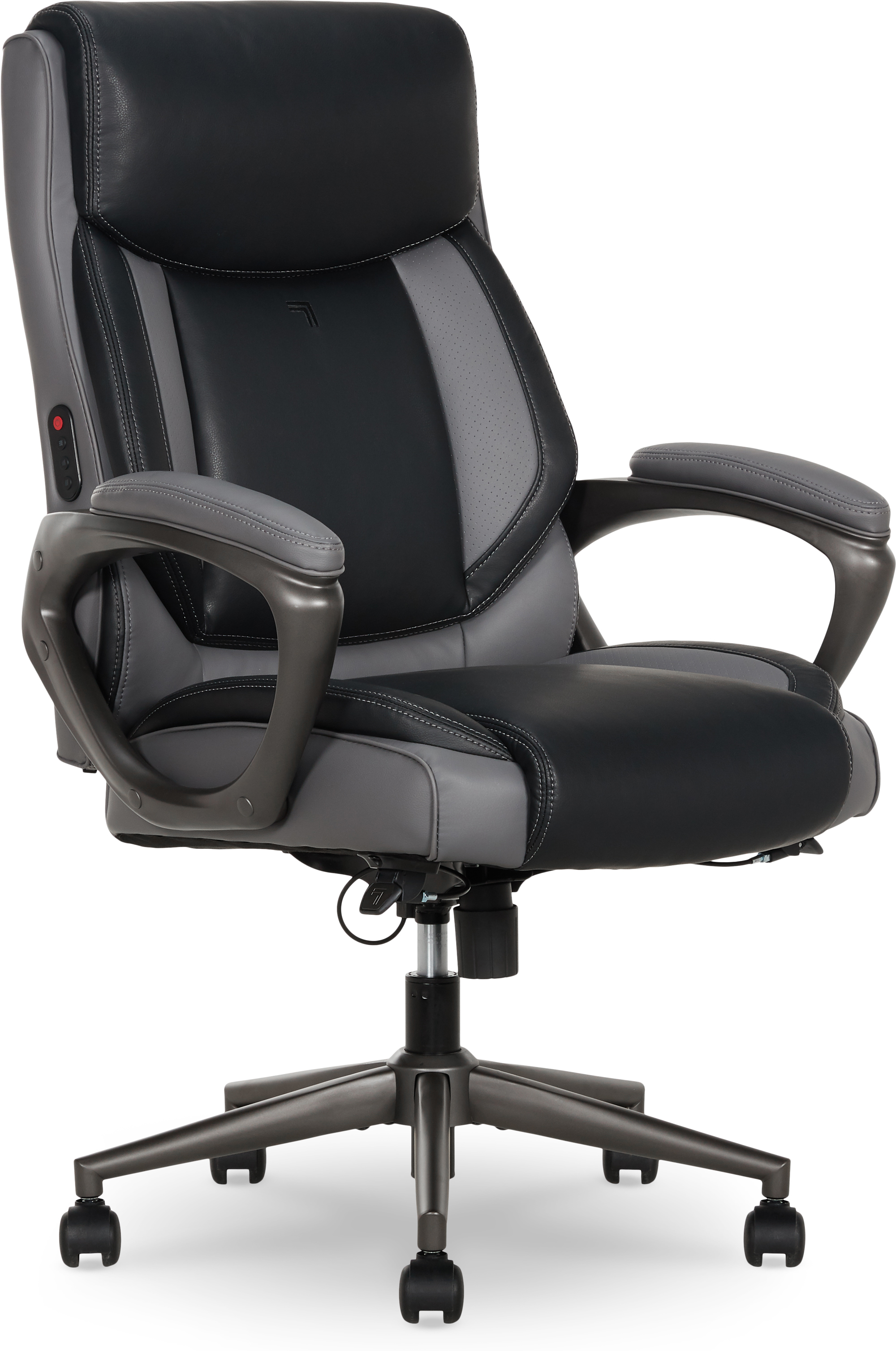Sharper Image S-140 Massage and Heat Office Chair, Black/Gray