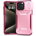 thumbnail image 7 of for iPhone 16e, Luxury Sliding Camera Cover Soft TPU + Hard PC Shockproof Drop Protective Hybrid Stylish Ultra Slim Frosted Anti-slip Grip Phone Case for iPhone 16e, Pink, 7 of 7