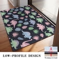 thumbnail image 3 of Black Cartoon Dinosaurs Leaves Pattern Door Rugs,Washable Non Slip Door Mats Indoor,Decorative Door Mats,Entry Mat Indoor for Entrance,Bedroom,Kitchen,Bathroom,20"x32", 3 of 6