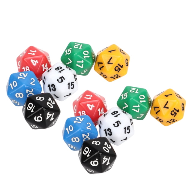 Conjunto de Dados, 12 Piezas de PlásTico de 6 Colores antixidació Impermeable de enseñanza de dados para juegos de mesa