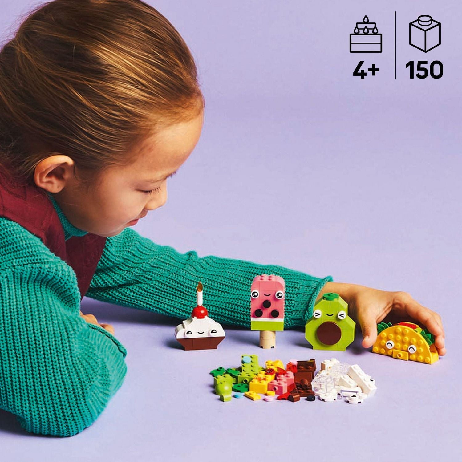 LEGO Classic Creative Food Friends Building Toy Set - Pretend Play Food for Kids, Boys and Girls, Ages 4+ - Learning and Educational Toy for Preschool - Gift Idea for Birthdays - 11039