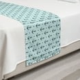 thumbnail image 2 of Anchor Bed Runner, Anchors Zigzag Chevron Background Abstract Waves Monochromic Work of Art, Decorative Accent Bedding Scarf for Hotels Homes and Guestrooms, Twin, Dark Green Turquoise, by Ambesonne, 2 of 2