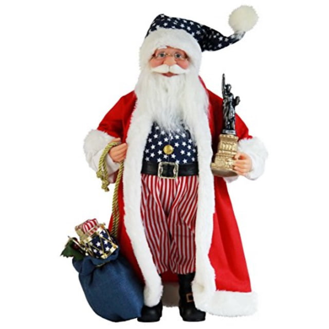 Windy Hill Collection 16 Inch Standing Gold Santa Claus Christmas Figurine Figure Decoration 41605