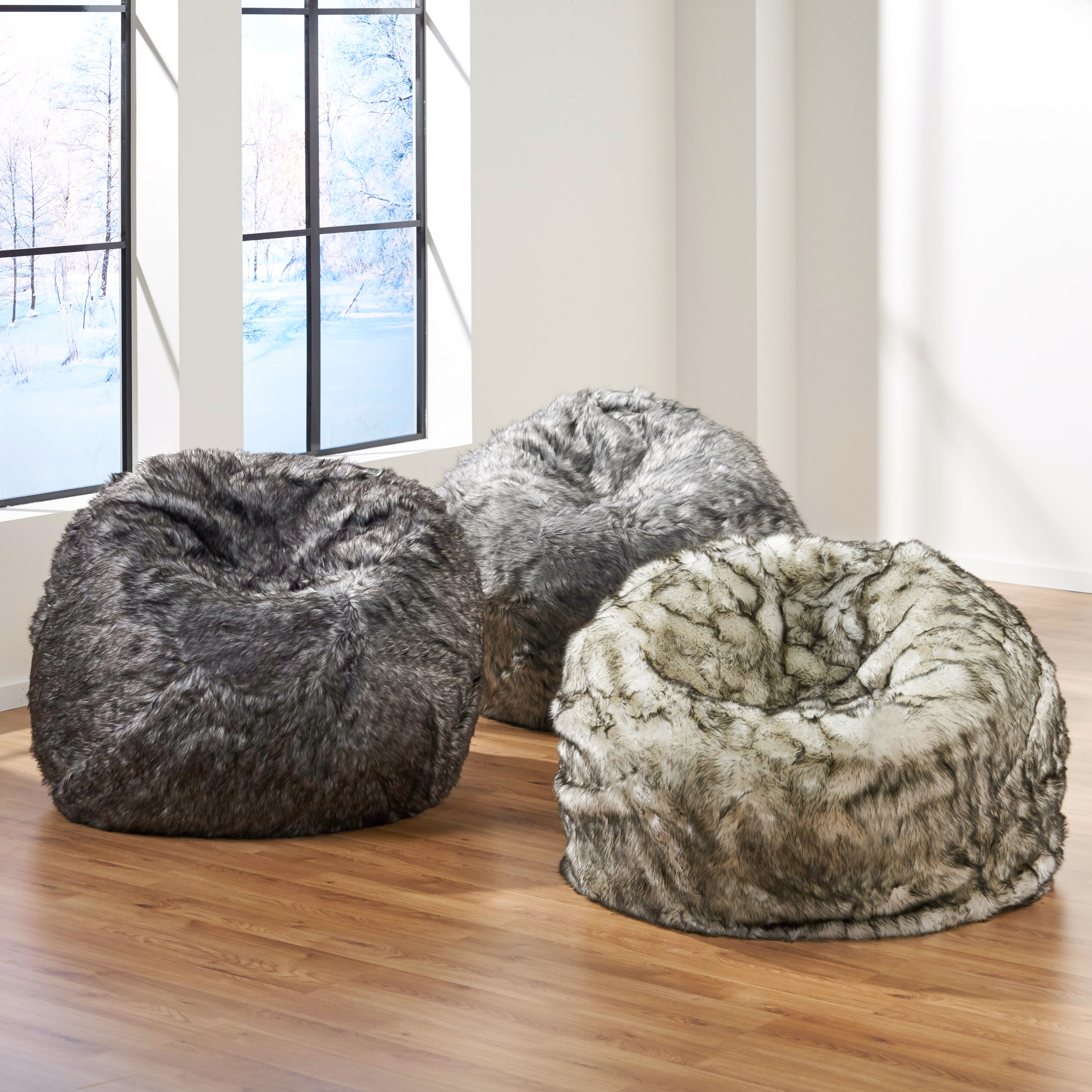 Buy Noble House 3 Faux Fur Bean Bag Chair