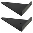 thumbnail image 1 of Soporte de estante triangular de metal flotante, soporte de estante de pared ciego oculto, soporte de decoración de bricolaje para dormitorio, sala de estar, baño, 2 piezas (23 x 17 cm/9,1 x 6,7 pulga, 1 of 4