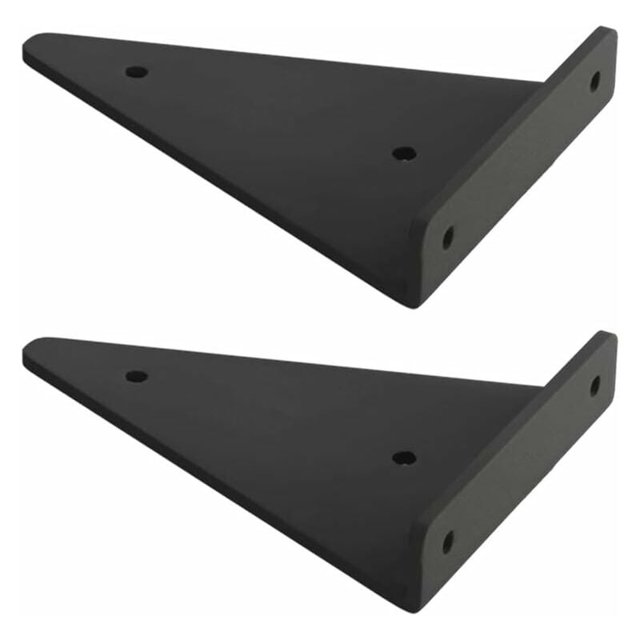 Soporte de estante triangular de metal flotante, soporte de estante de pared ciego oculto, soporte de decoración de bricolaje para dormitorio, sala de estar, baño, 2 piezas (23 x 17 cm/9,1 x 6,7 pulga